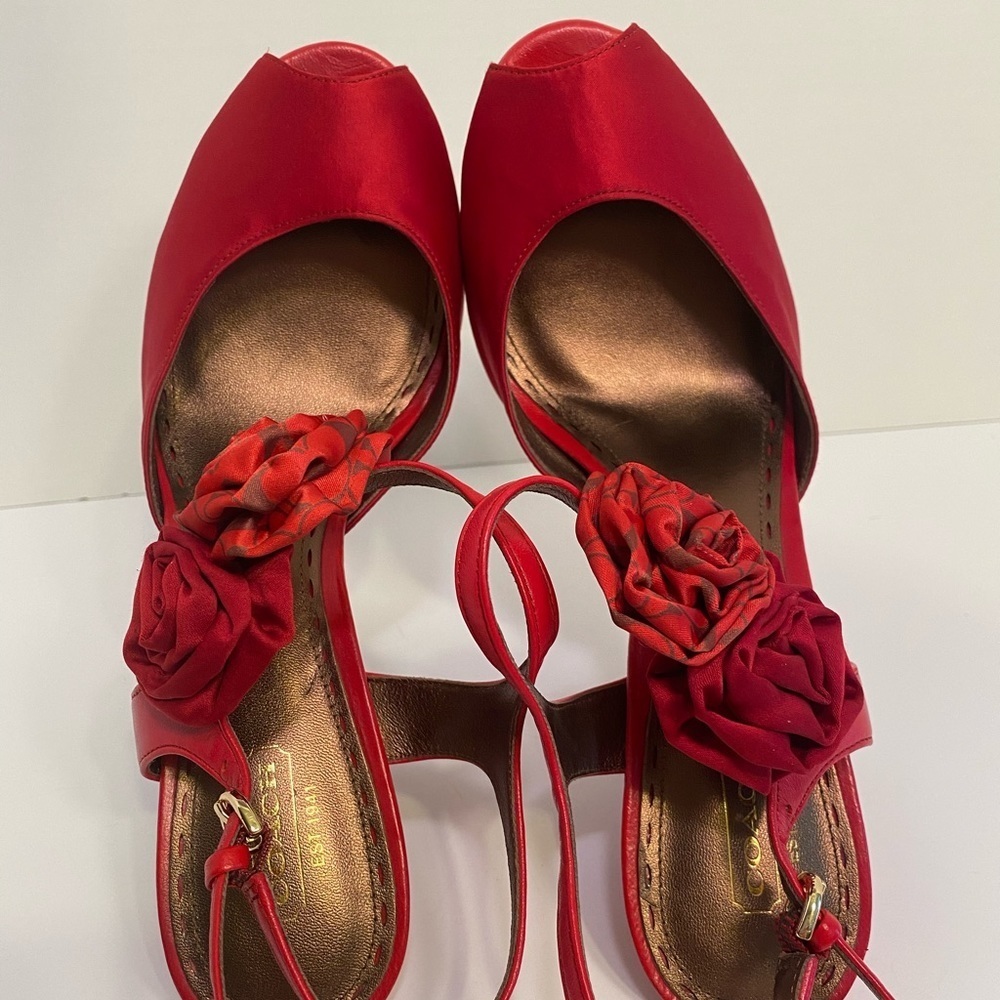 Coach Addysen Ruby Red Heels 9.5 - Picture 3 of 7